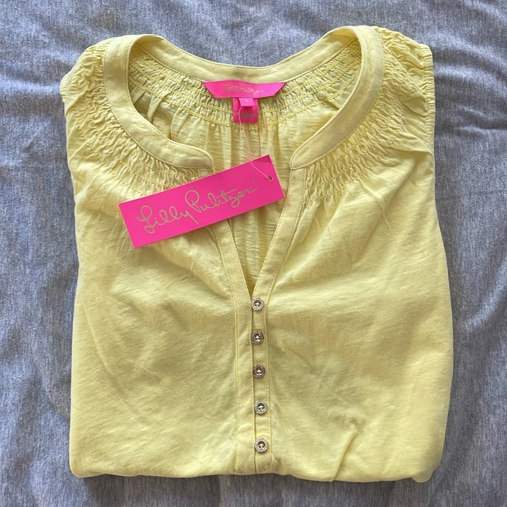 Lilly Pulitzer NWT Essie Tank Top - Yellow (S)
